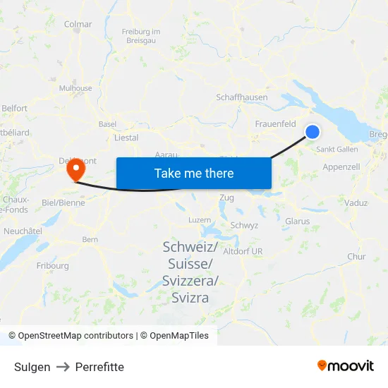 Sulgen to Perrefitte map
