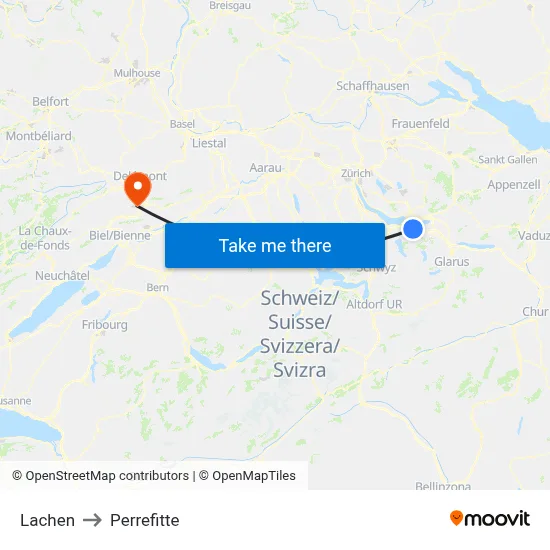 Lachen to Perrefitte map