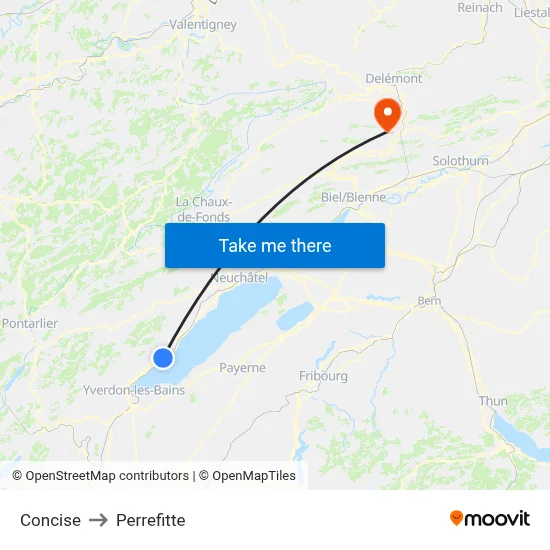 Concise to Perrefitte map