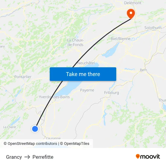 Grancy to Perrefitte map