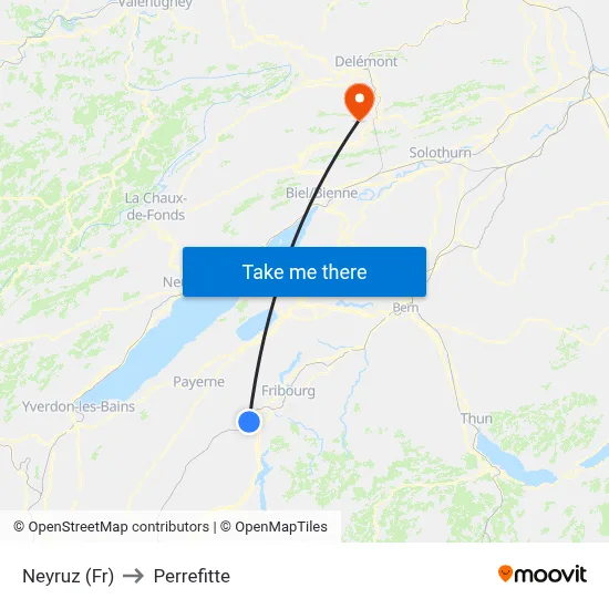 Neyruz (Fr) to Perrefitte map