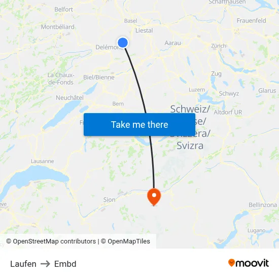 Laufen to Embd map