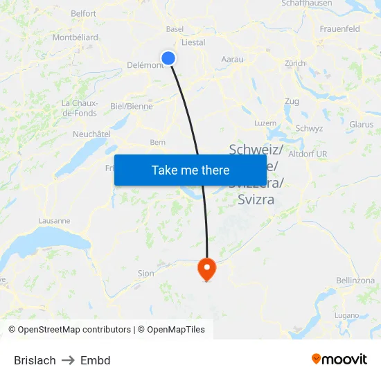 Brislach to Embd map