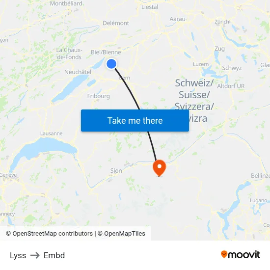 Lyss to Embd map