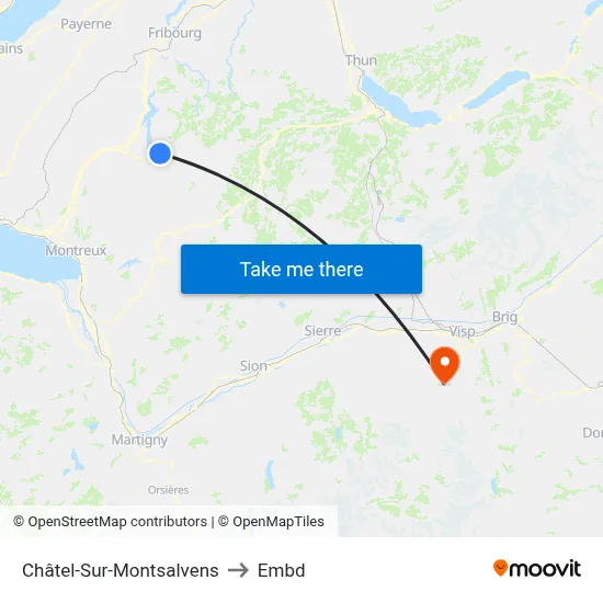 Châtel-Sur-Montsalvens to Embd map