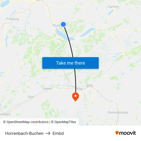 Horrenbach-Buchen to Embd map