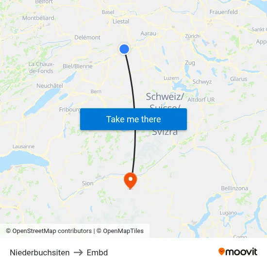 Niederbuchsiten to Embd map