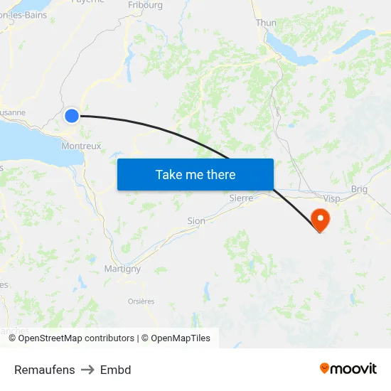 Remaufens to Embd map