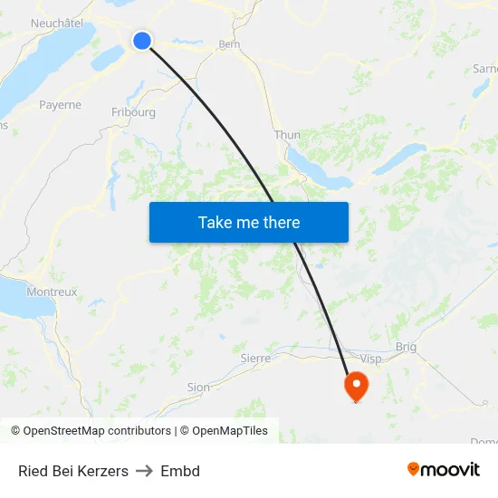 Ried Bei Kerzers to Embd map