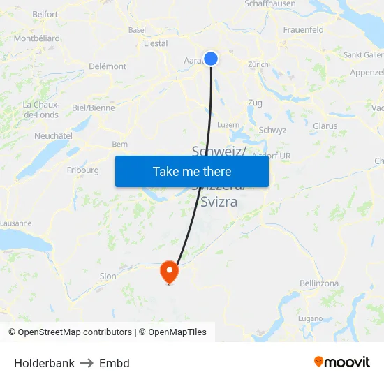 Holderbank to Embd map