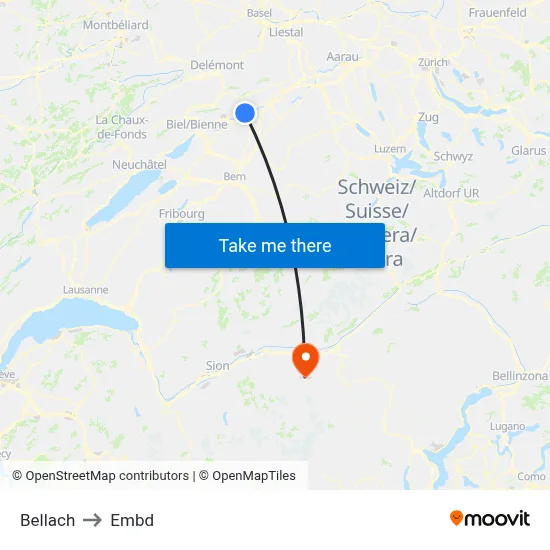 Bellach to Embd map