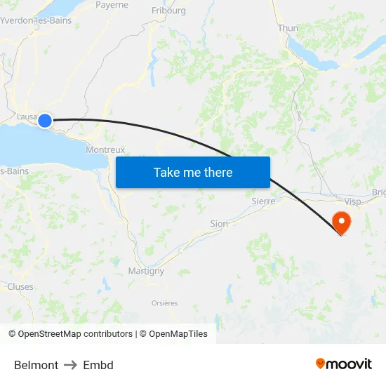 Belmont to Embd map