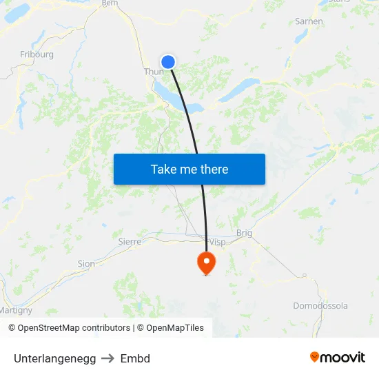 Unterlangenegg to Embd map