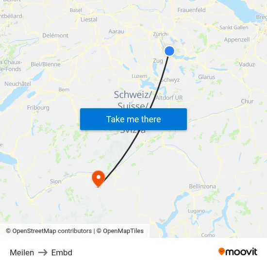 Meilen to Embd map