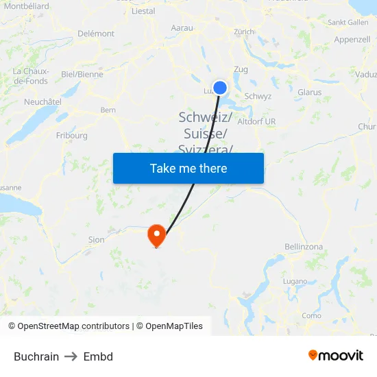 Buchrain to Embd map