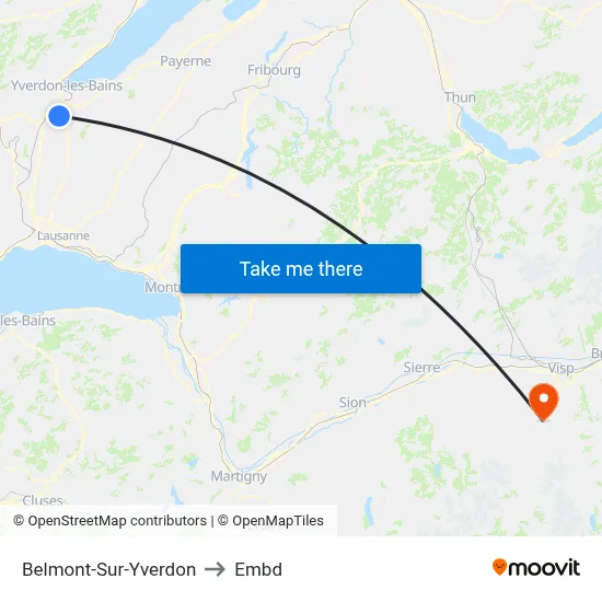 Belmont-Sur-Yverdon to Embd map