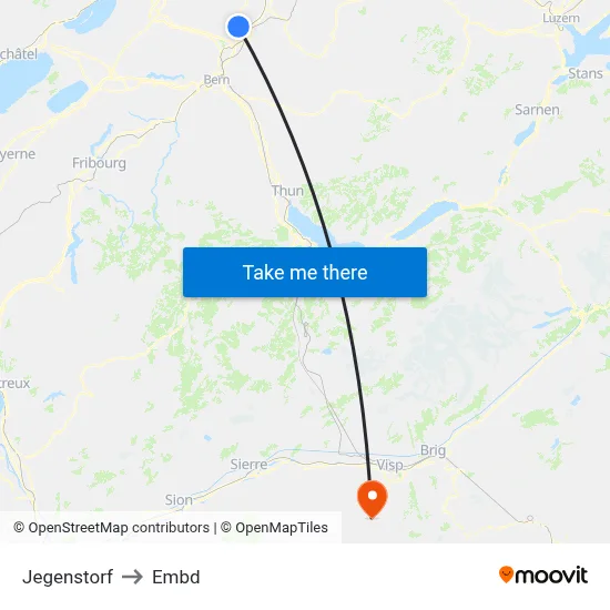 Jegenstorf to Embd map