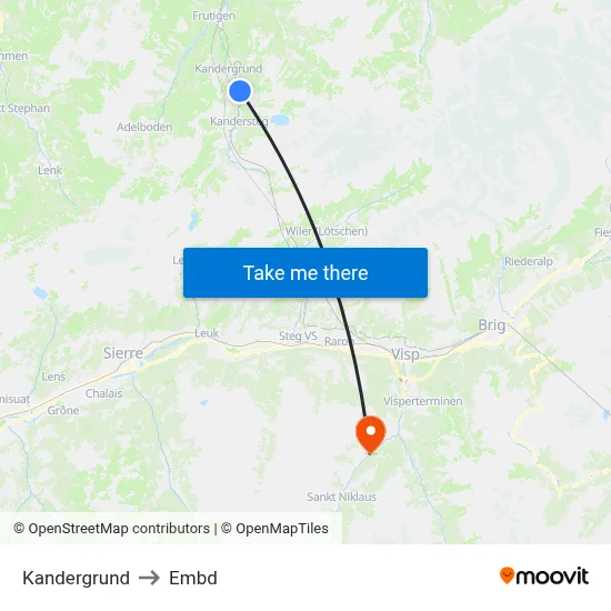 Kandergrund to Embd map