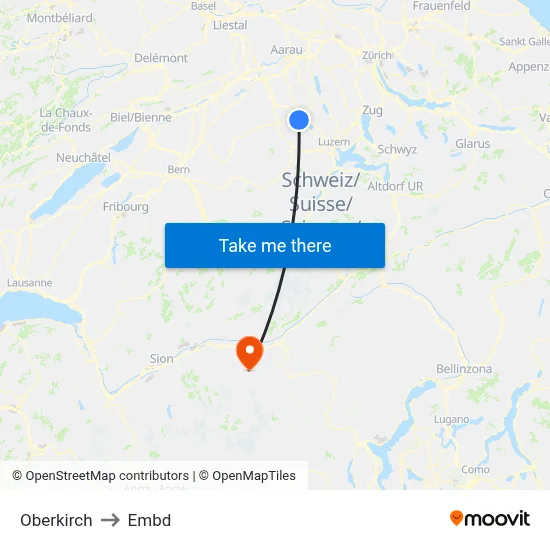 Oberkirch to Embd map