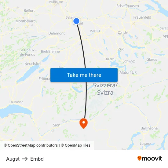 Augst to Embd map