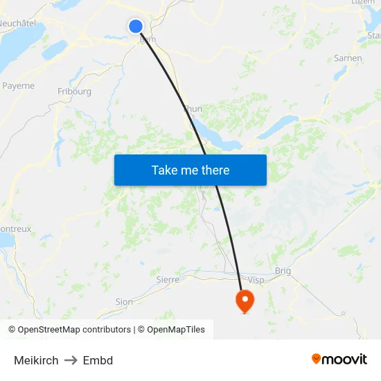 Meikirch to Embd map