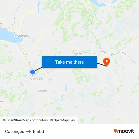 Collonges to Embd map