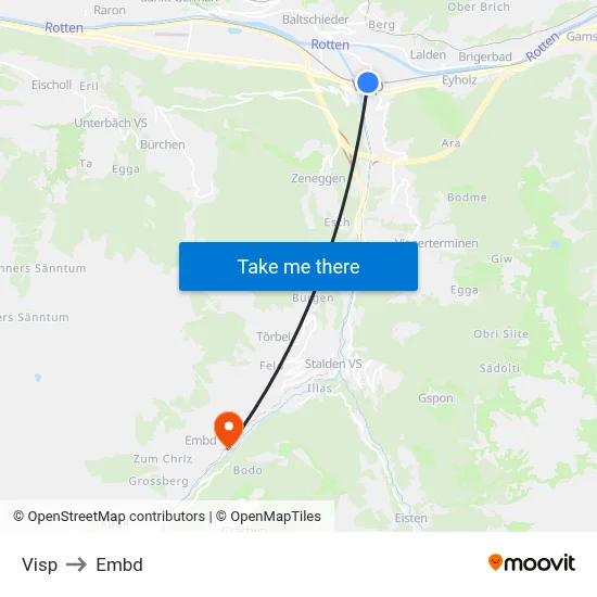 Visp to Embd map