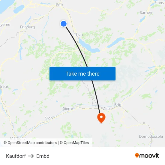 Kaufdorf to Embd map