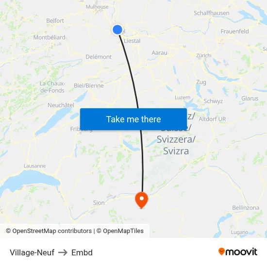 Village-Neuf to Embd map