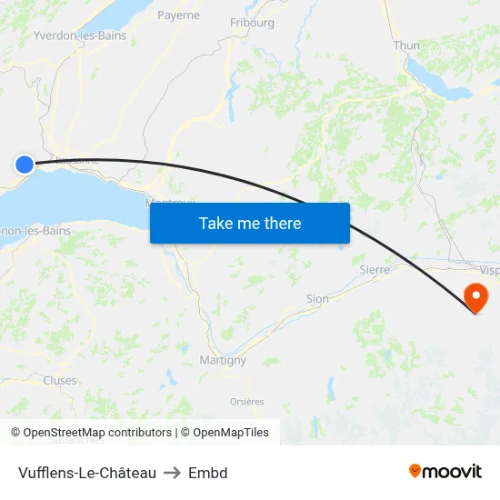 Vufflens-Le-Château to Embd map