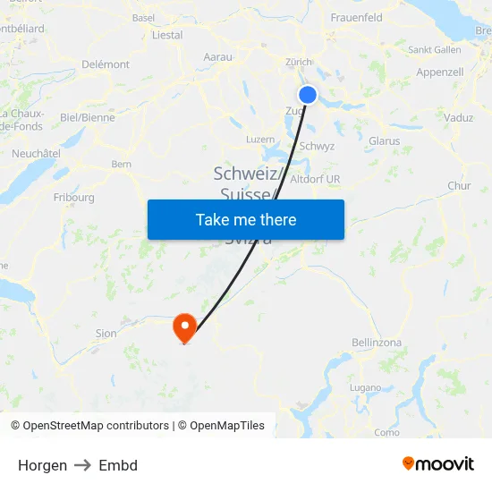 Horgen to Embd map