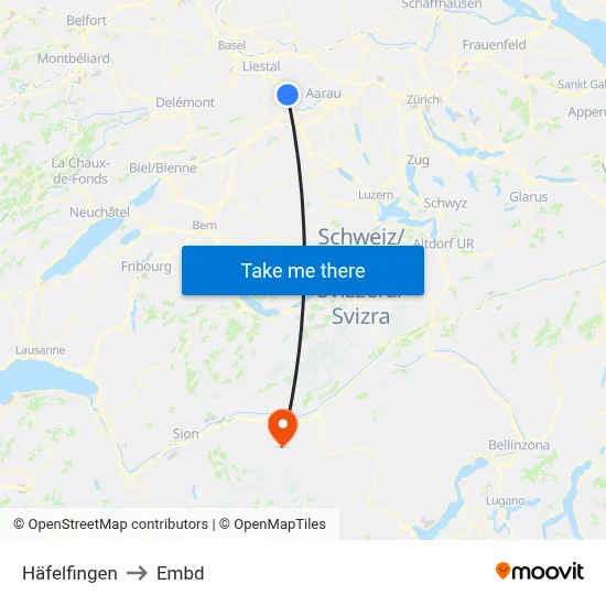 Häfelfingen to Embd map