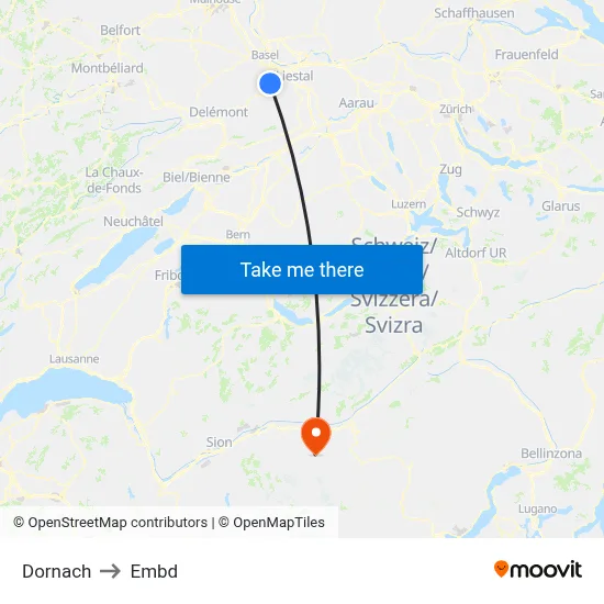 Dornach to Embd map