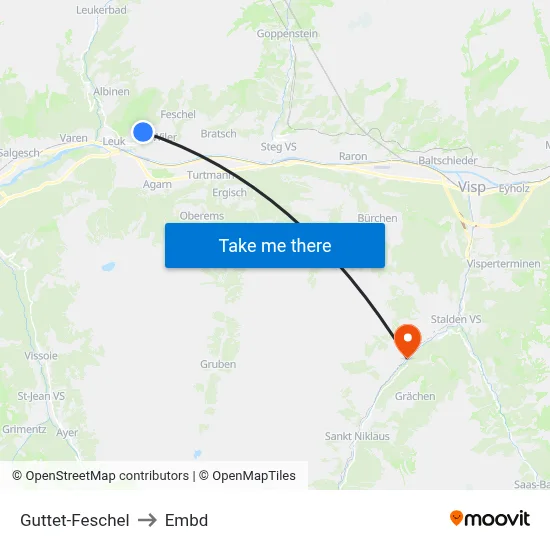 Guttet-Feschel to Embd map