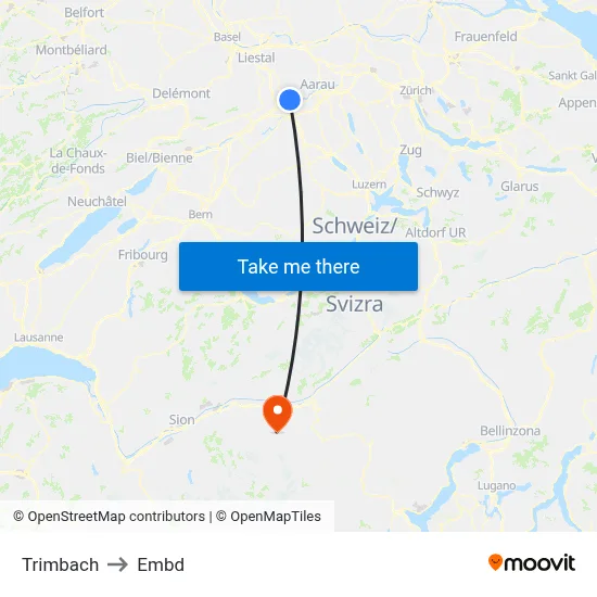 Trimbach to Embd map