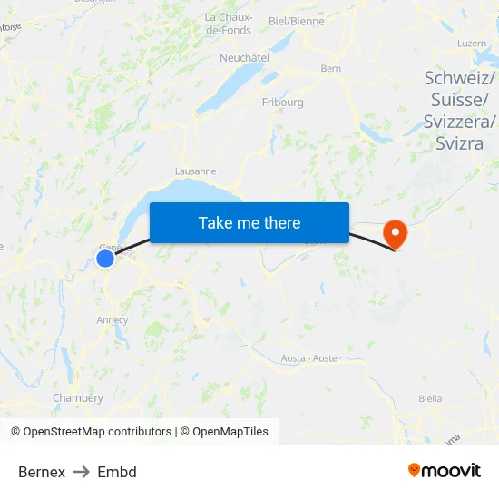 Bernex to Embd map