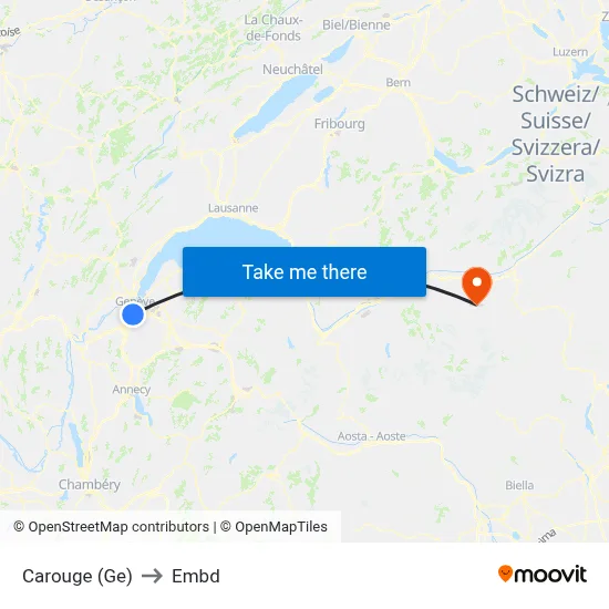 Carouge (Ge) to Embd map