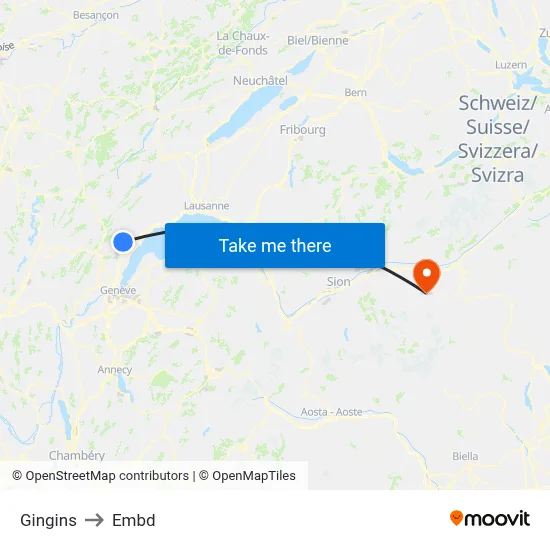 Gingins to Embd map