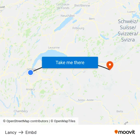 Lancy to Embd map