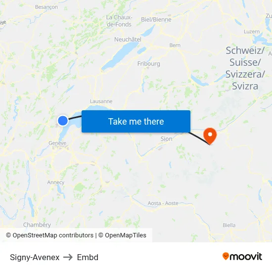 Signy-Avenex to Embd map