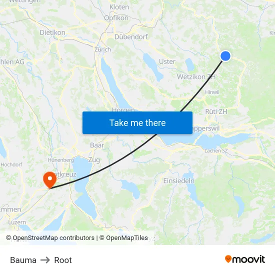 Bauma to Root map