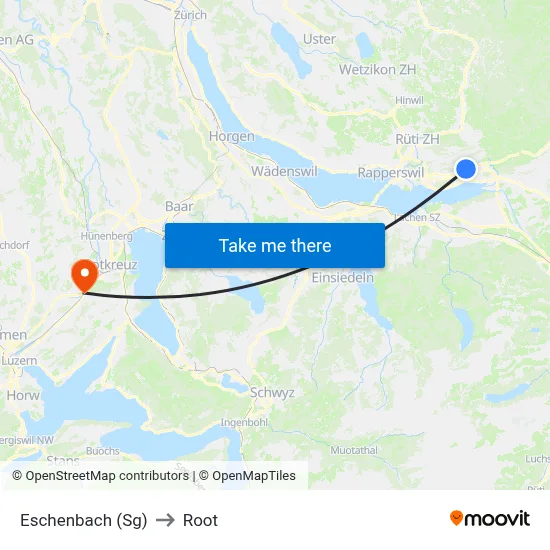 Eschenbach (Sg) to Root map