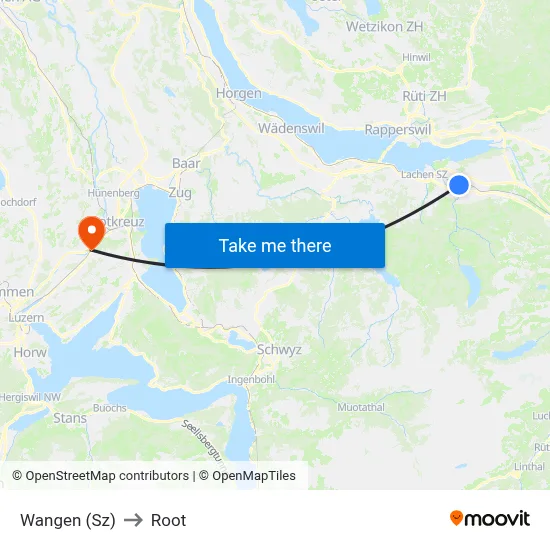 Wangen (Sz) to Root map