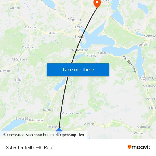 Schattenhalb to Root map