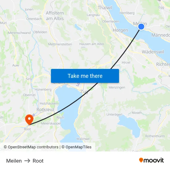Meilen to Root map