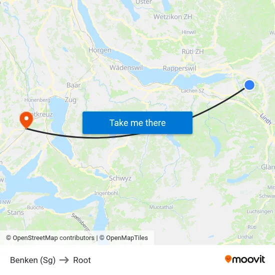 Benken (Sg) to Root map