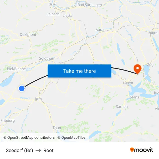 Seedorf (Be) to Root map
