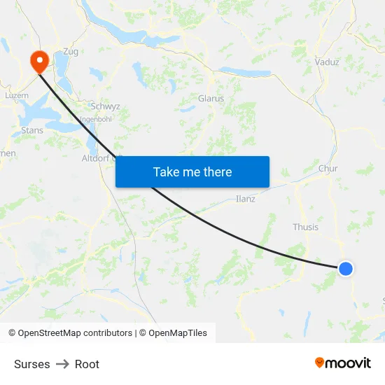Surses to Root map