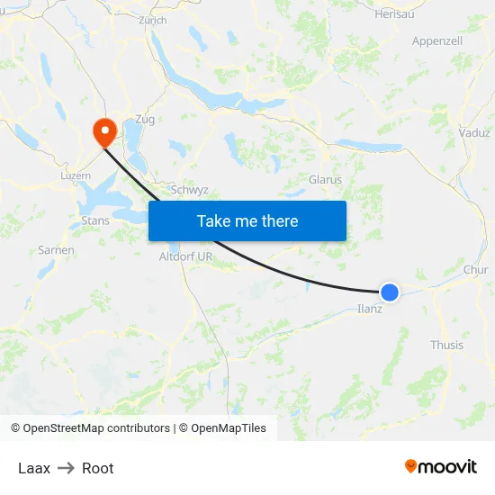 Laax to Root map