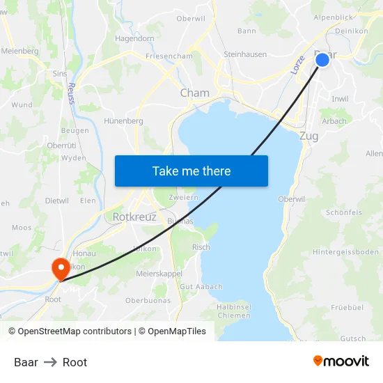 Baar to Root map
